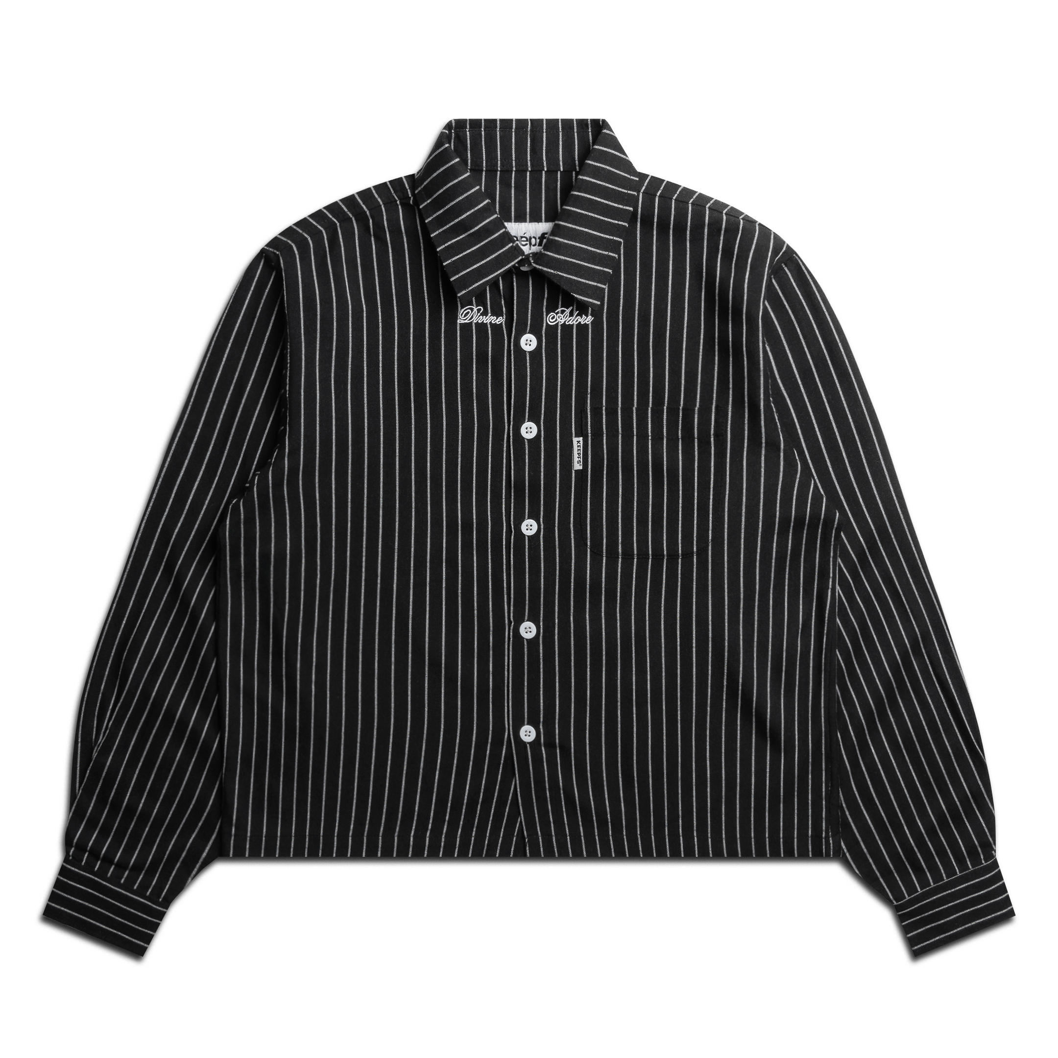 Button Up Shirt Boxy Striped - Divine